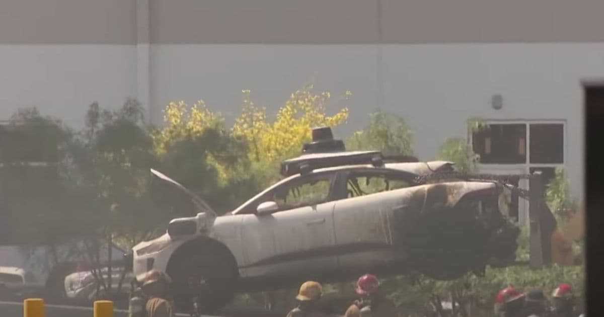 Self-Driving EV Catches on Fire, May Take Weeks to Put Out – Look What Firefighters Had to Put It In