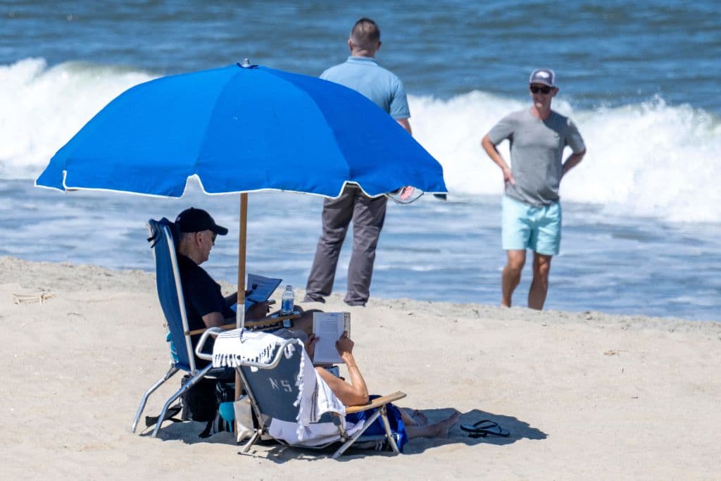 Twitter Note Appears on Photo of Biden Sunbathing at Beach: ‘This Is Not a Corpse’