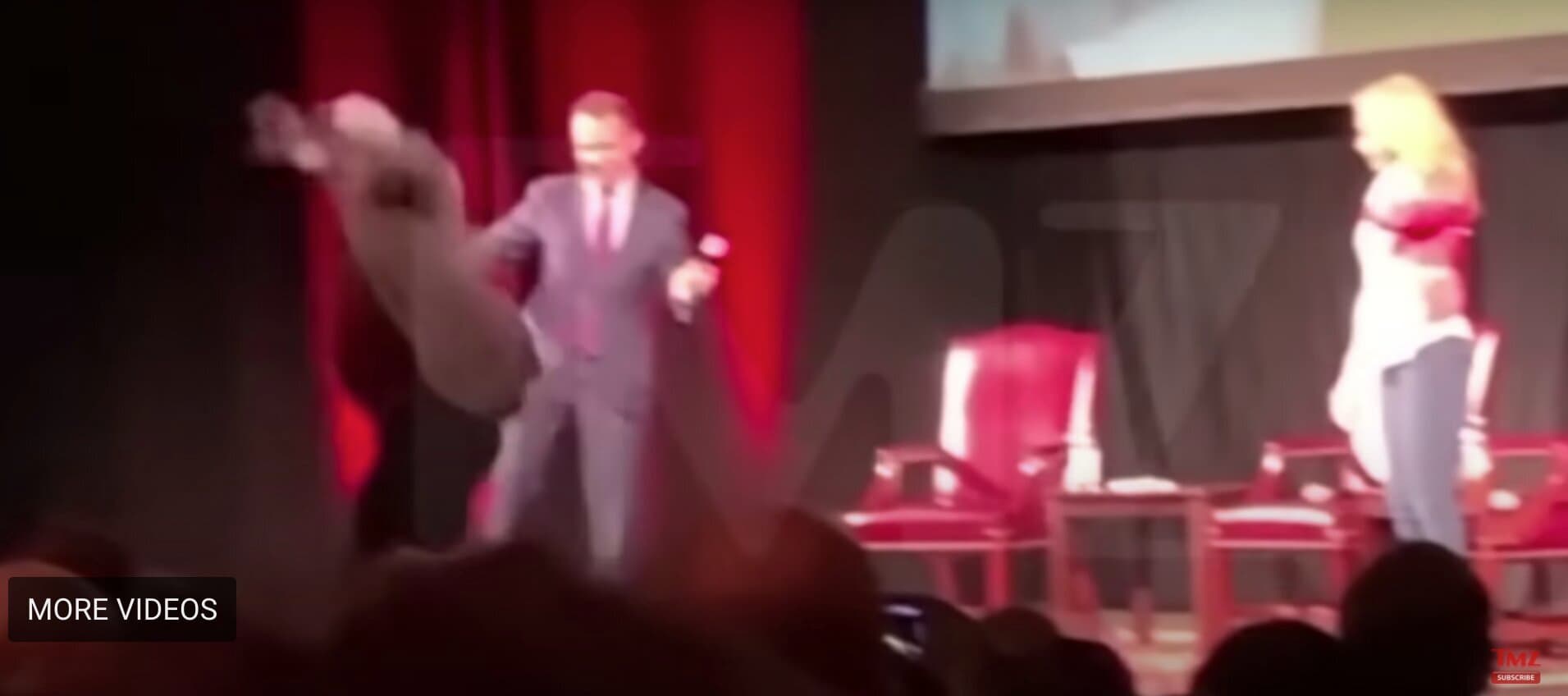 Chevy Chase Falls off Stage and Jokes About It During ‘Christmas Vacation’ Talk