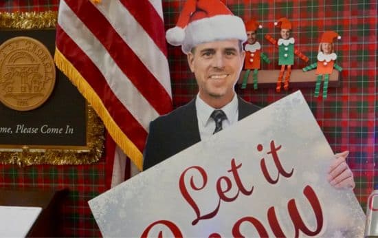 GOP Congressman Mocks Joe, Hunter Biden with Christmas Display Outside His Office