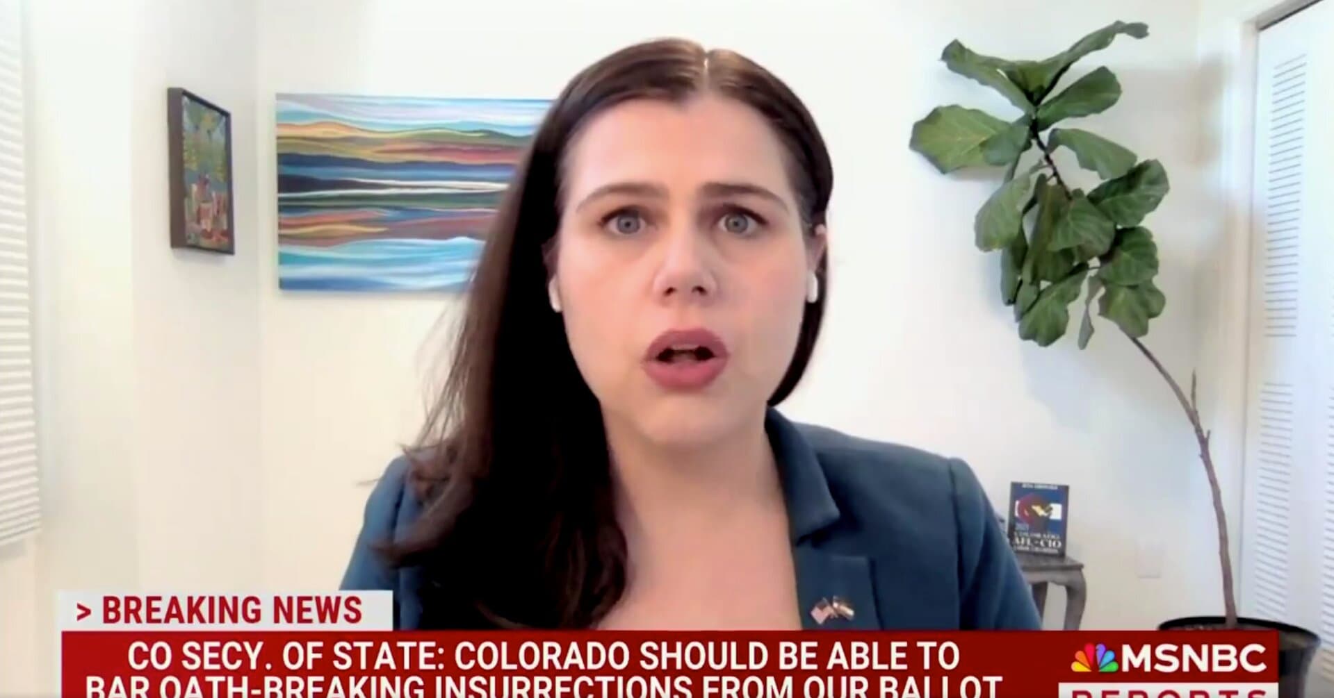 ‘Looks Like She’s About to Cry’: CO Secretary of State Goes on MSNBC to Decry Trump’s Victory at the Supreme Court