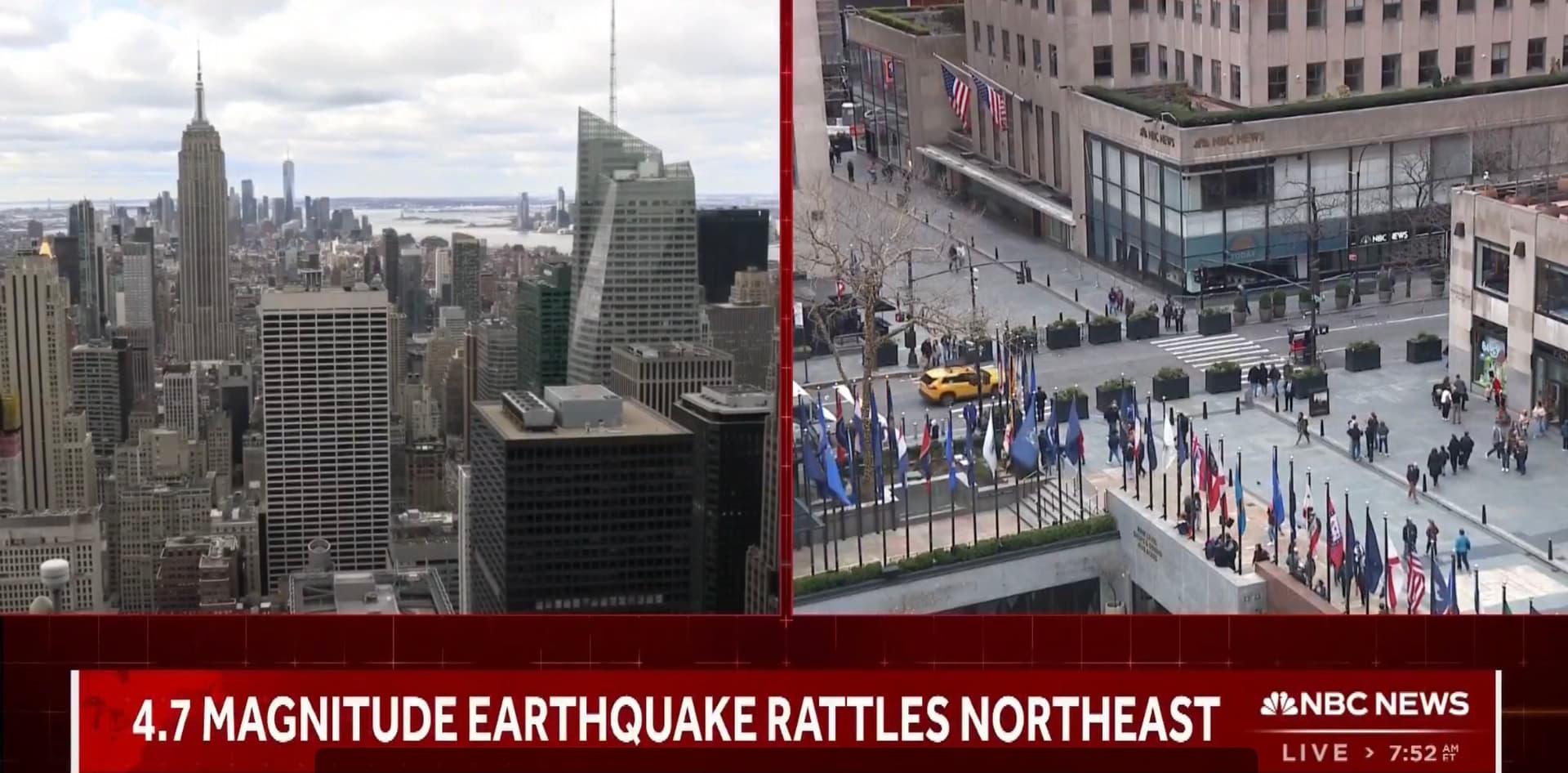 Northeast Shook by Earthquake