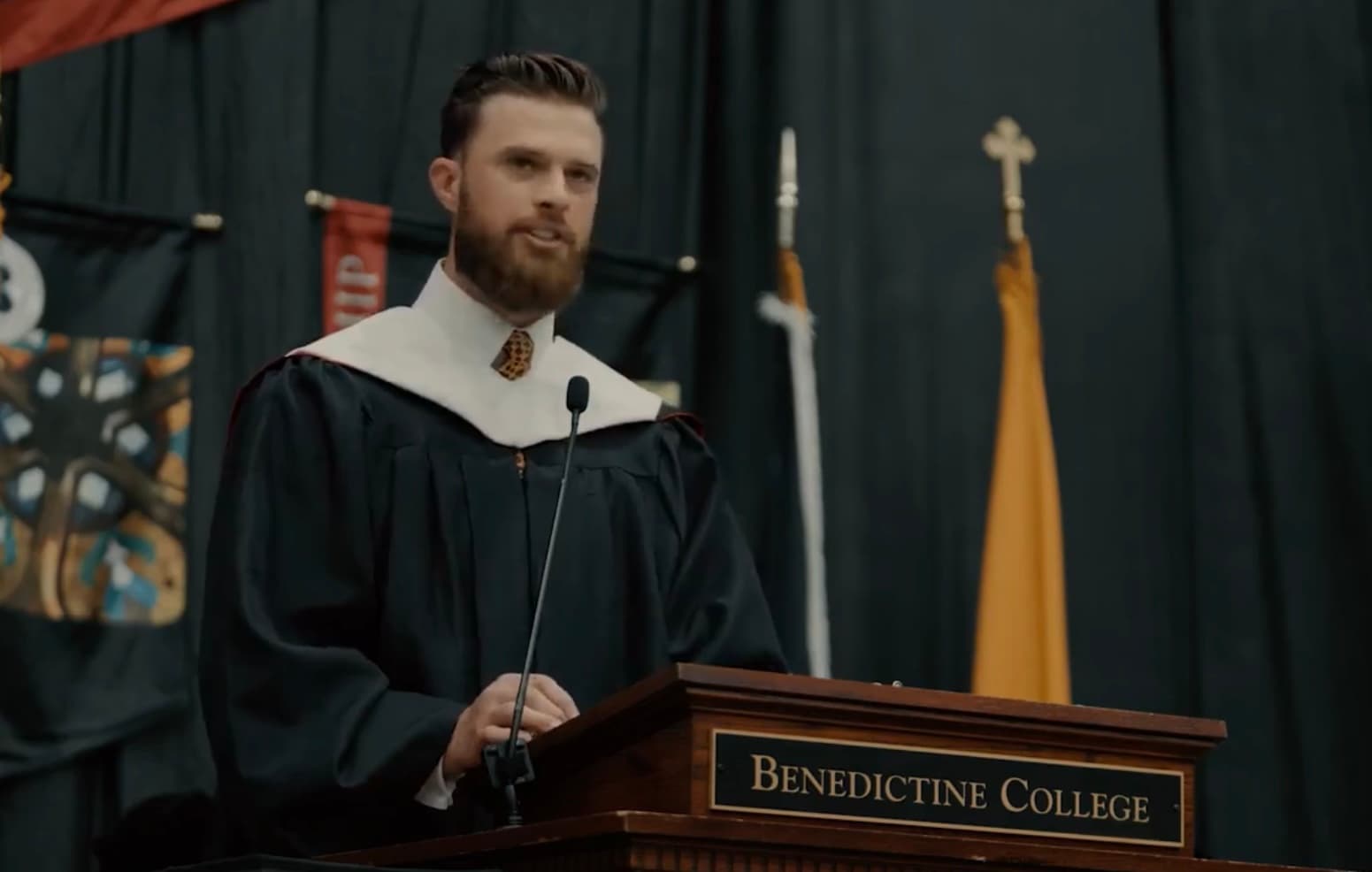 Super Bowl Champion Swipes at ‘Delusional’ Biden in Commencement Speech