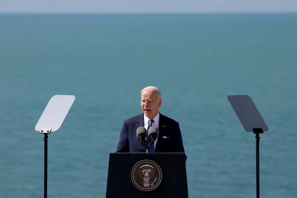 Biden Claims Soldiers Who Stormed the Beaches on D-Day Are ‘Asking Us’ to ‘Defend Democracy’