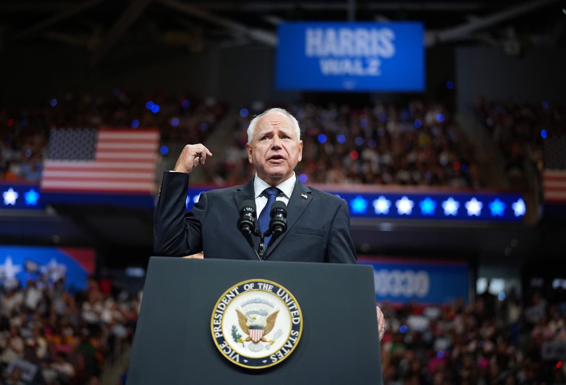 Walz Criticized After Bringing Up False Couch Rumor to Attack JD Vance During Rally With Harris