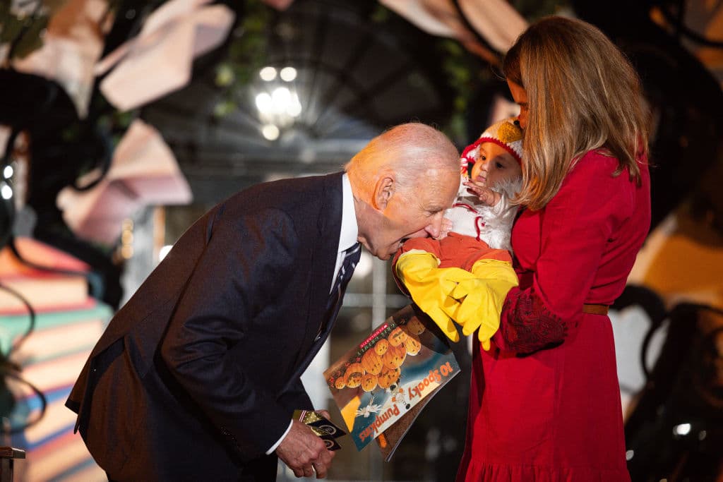 Biden Sparks Reaction After Pretending to Bite Babies During WH Halloween Event