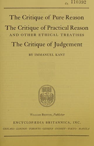 The Critique of Pure Reason — Immanuel Kant