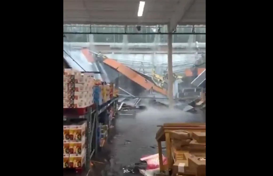 Video Shows Roof Collapse at New Jersey BJ’s as Storms Send Water Pouring Into Store