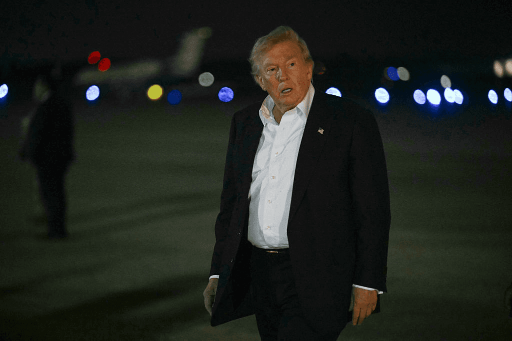 Trump Plane Lands First at Airport That Bears His Name