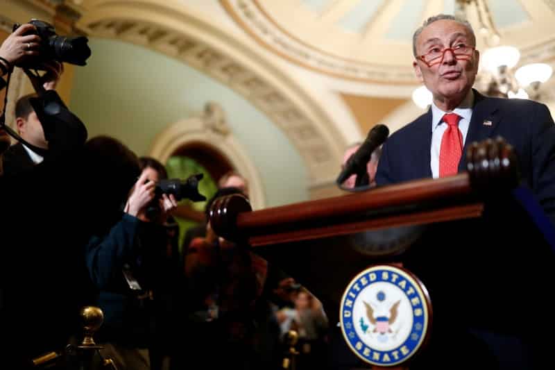 Schumer Says He Believes Majority of U.S. Senate Backs Iran War Powers Resolution