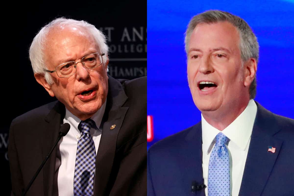 New York Mayor De Blasio Endorses Sanders in 2020 Democratic Race