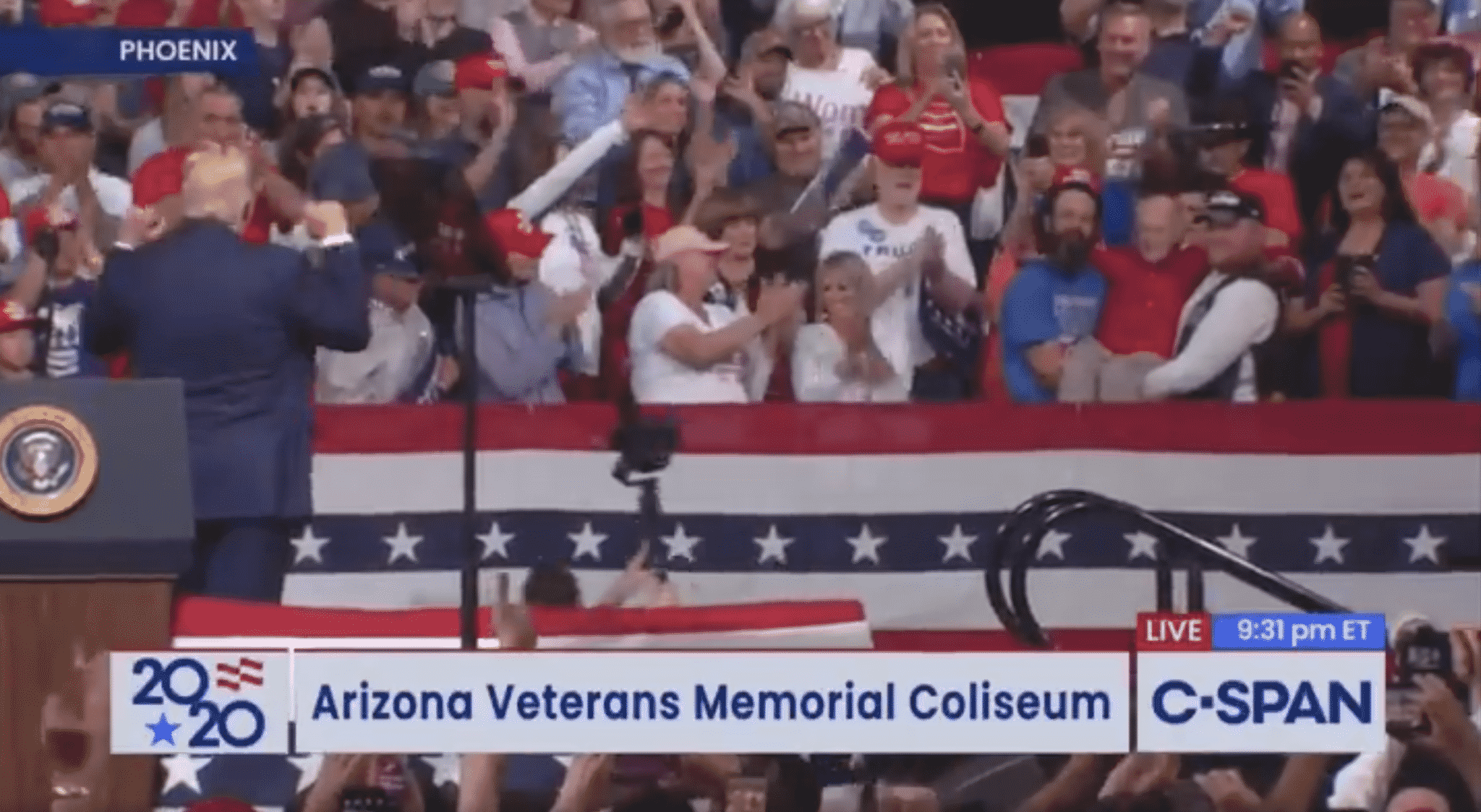 Trump Gives Shout out to World War II Veteran Who Attended His Arizona Rally