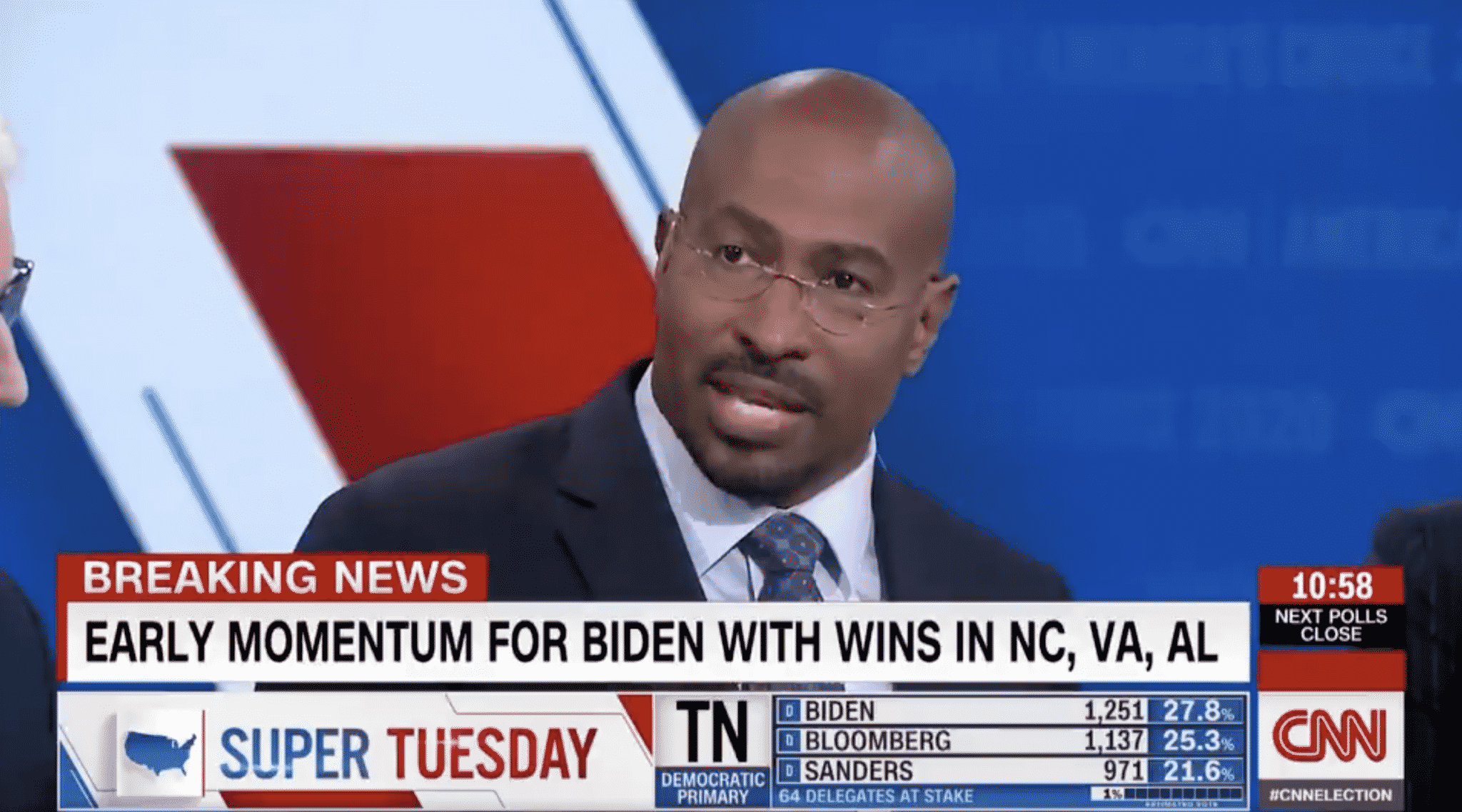 Van Jones Says Biden Performed Well on Super Tuesday Because Warren âDestroyedâ Bloomberg