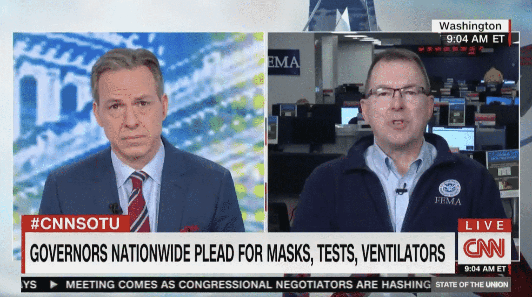 CNNâs Jake Tapper Grills FEMA Head on the Number of Face Masks Being Produced and Shipped out