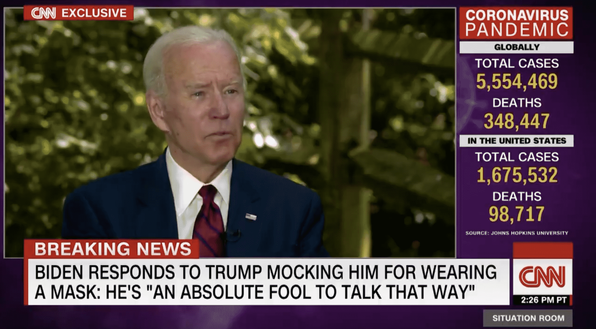 ‘He’s a Fool’: Biden Responds to Trump for Apparently Mocking Him for Wearing a Mask