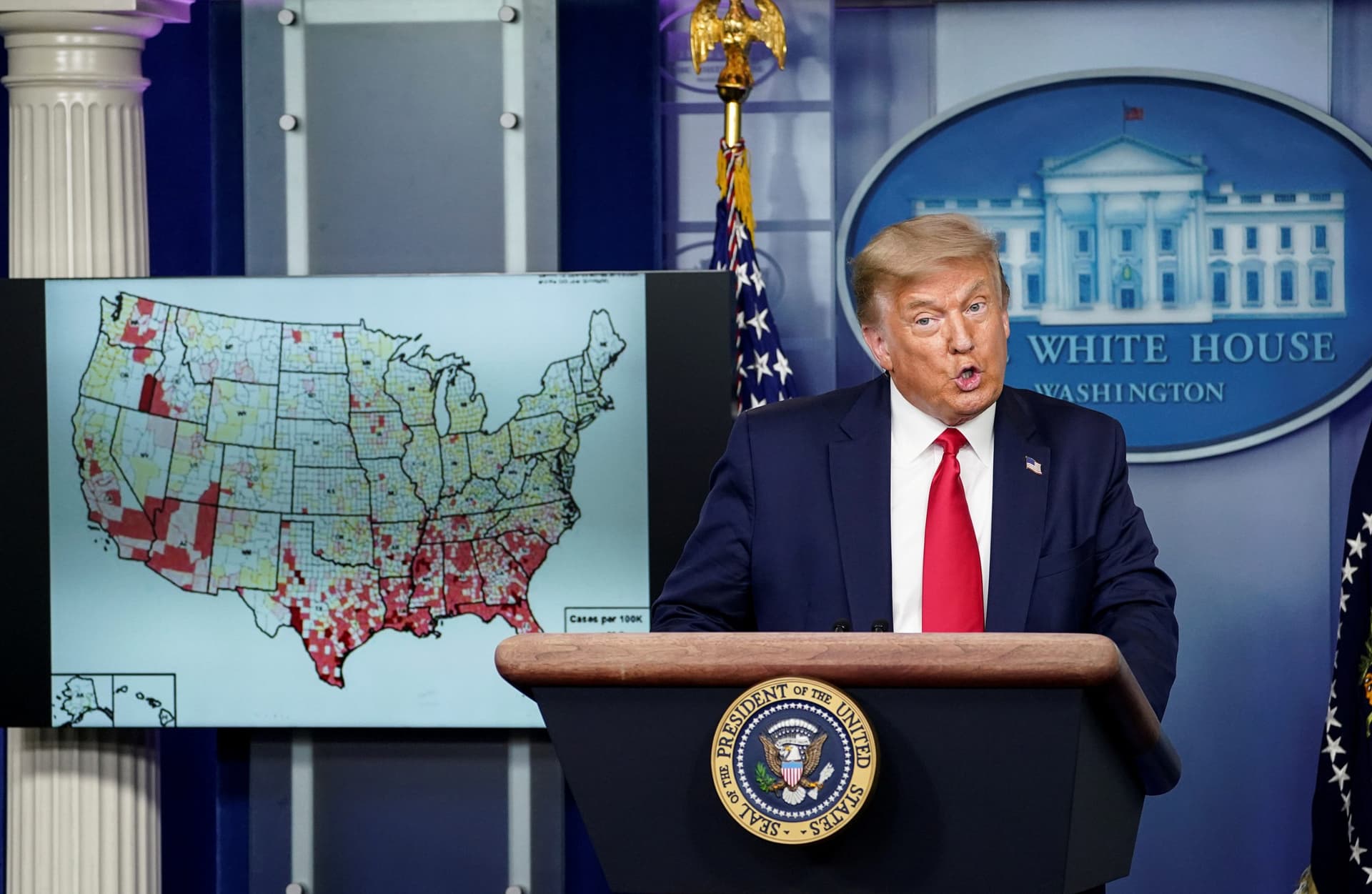 Trump Asserts COVID-19 is āRecedingā Across the Country