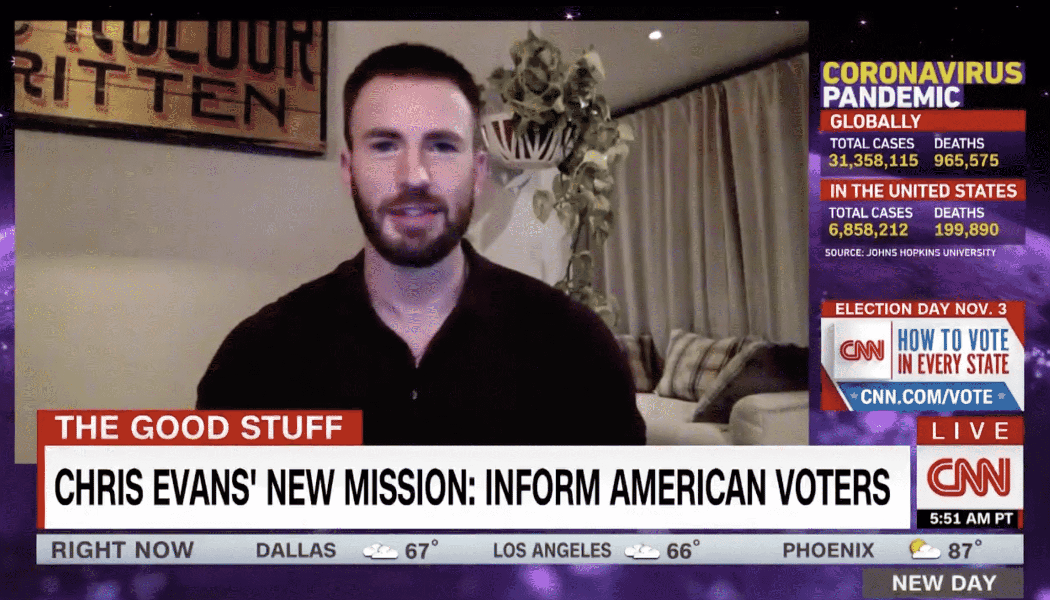 Chris Evans Launches Initiative to Create Voter Engagement