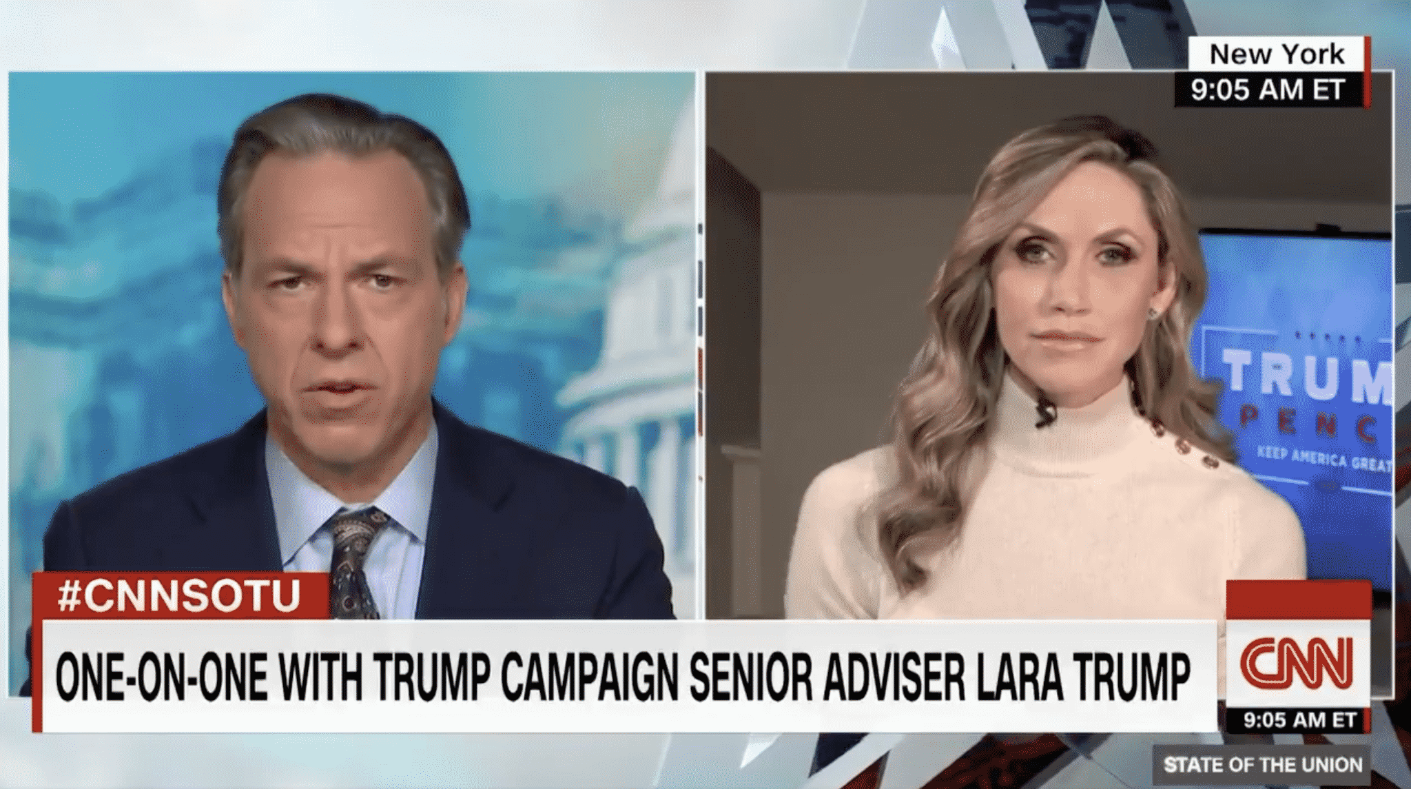 Lara Trump Defends the Presidentâs Rhetoric During Michigan Rally: âHe Was Having Funâ