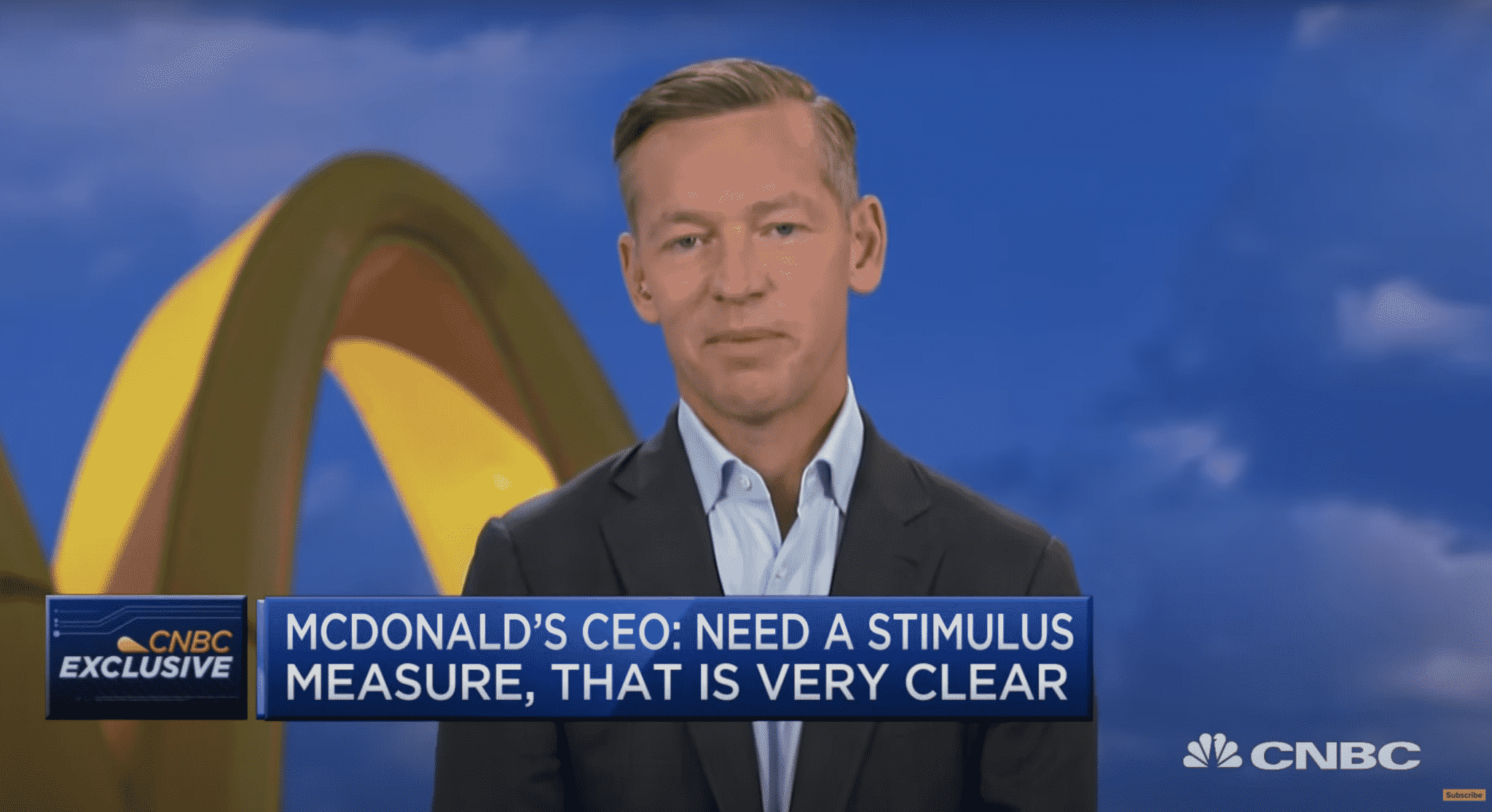 McDonaldâs CEO Suggests It Is âVery Clearâ the US Needs Another COVID-19 Relief Package