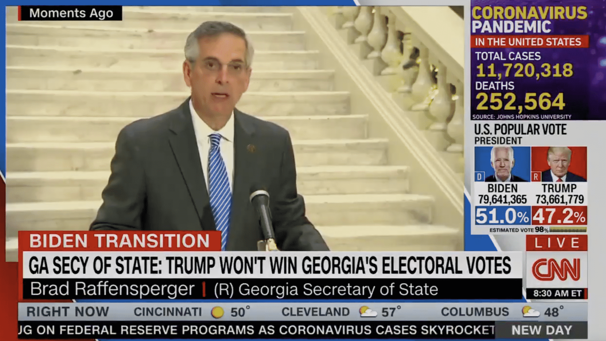 Georgia Secretary of State āDisappointedā Trump Did Not Win, but Says āNumbers Donāt Lieā