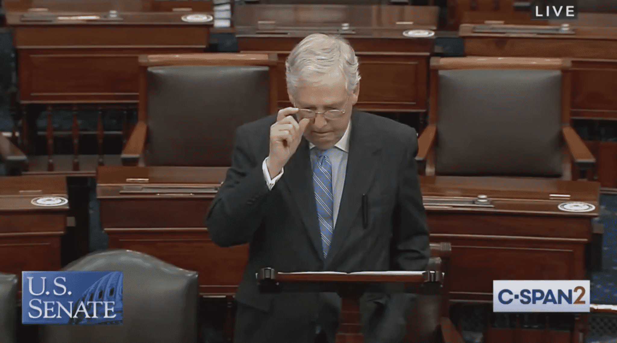McConnell Tears up During Tribute to Sen. Lamar Alexander Ahead of His Retirement