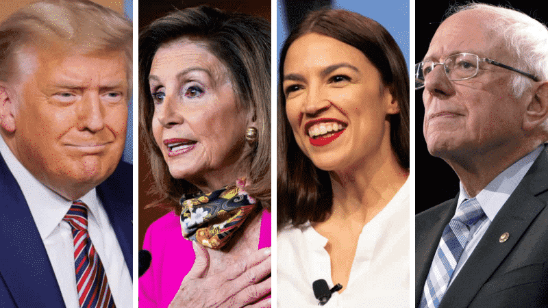 Pelosi, AOC, Sanders Side With Trump in Call for Bigger Stimulus Checks