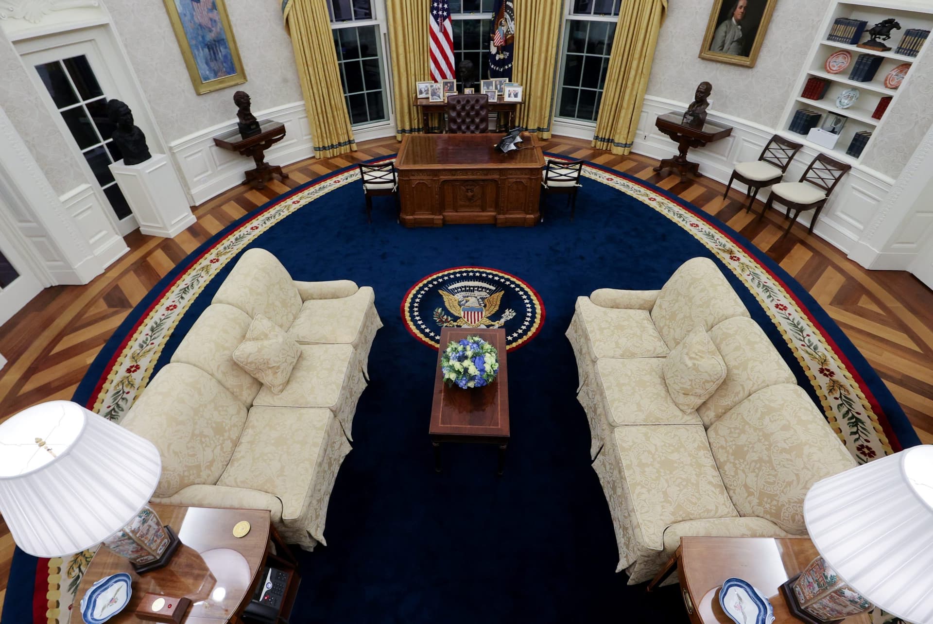 Bidenās Oval Office Swaps Andrew Jackson, Military Flags for Family Photos, Civil Rights Leaders