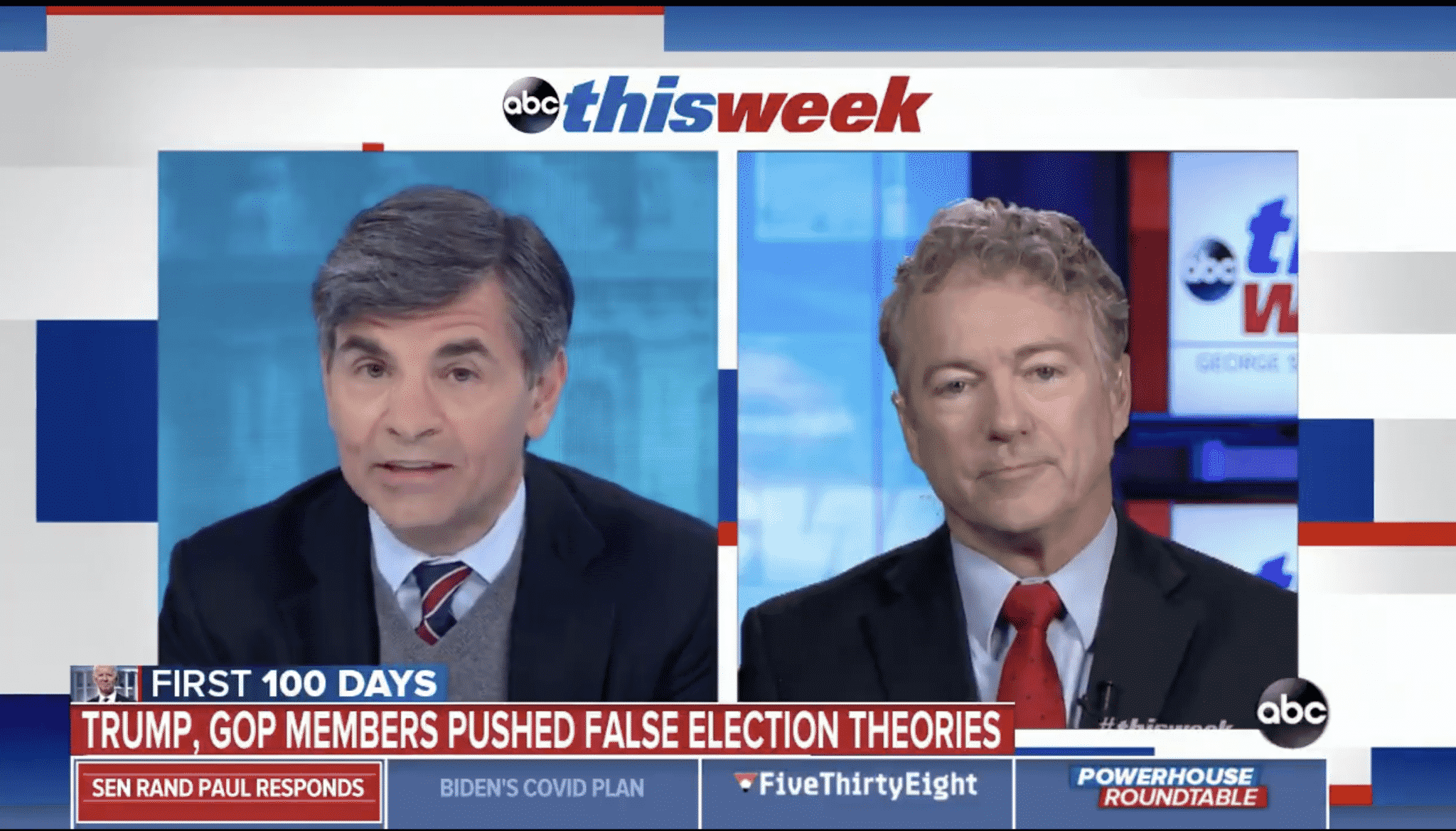 Rand Paul Spars With George Stephanopoulos Over Whether the Presidential Election Was âStolenâ