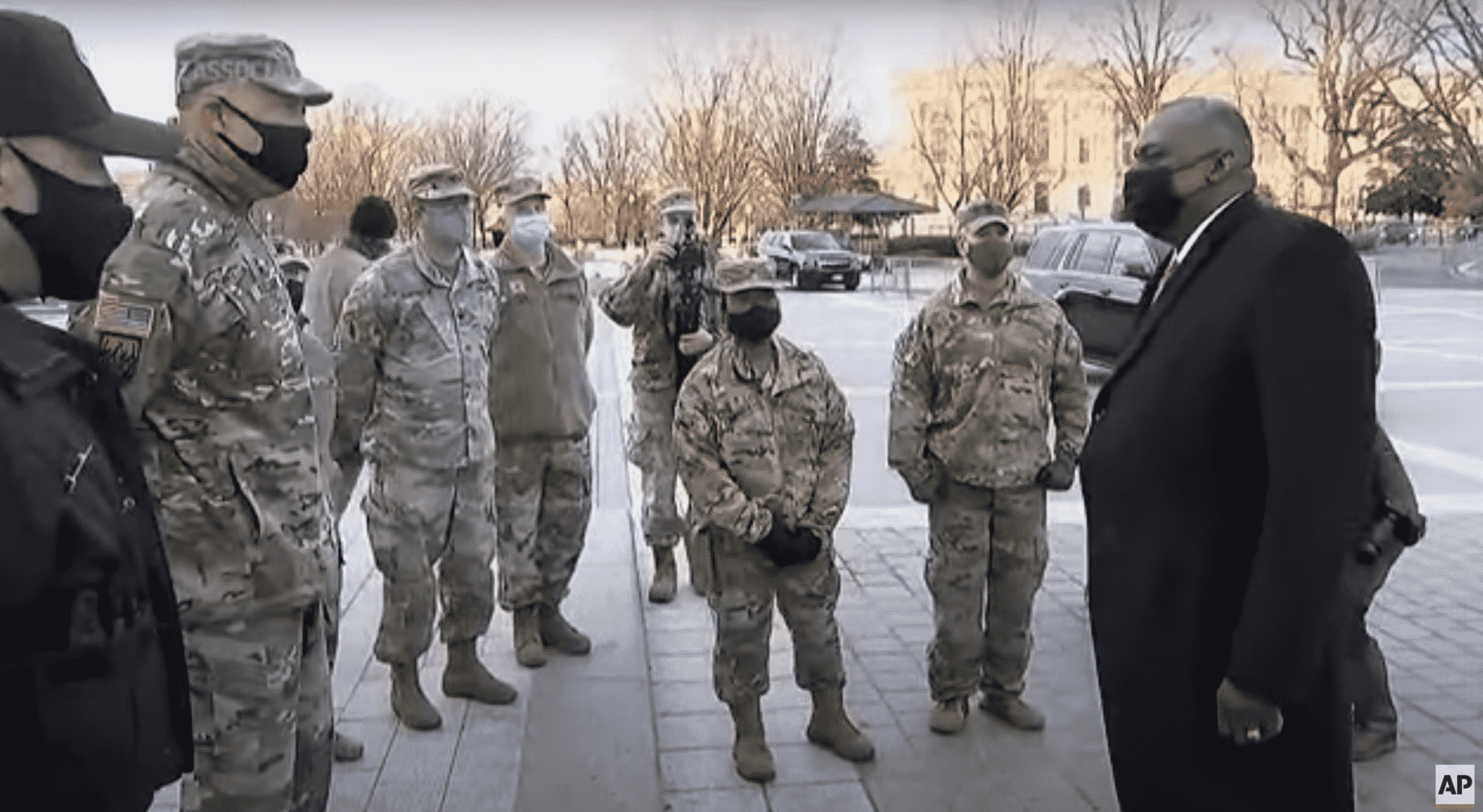 Defense Secretary Lloyd Austin Visits National Guard Troops at Capitol to Personally Thank Them