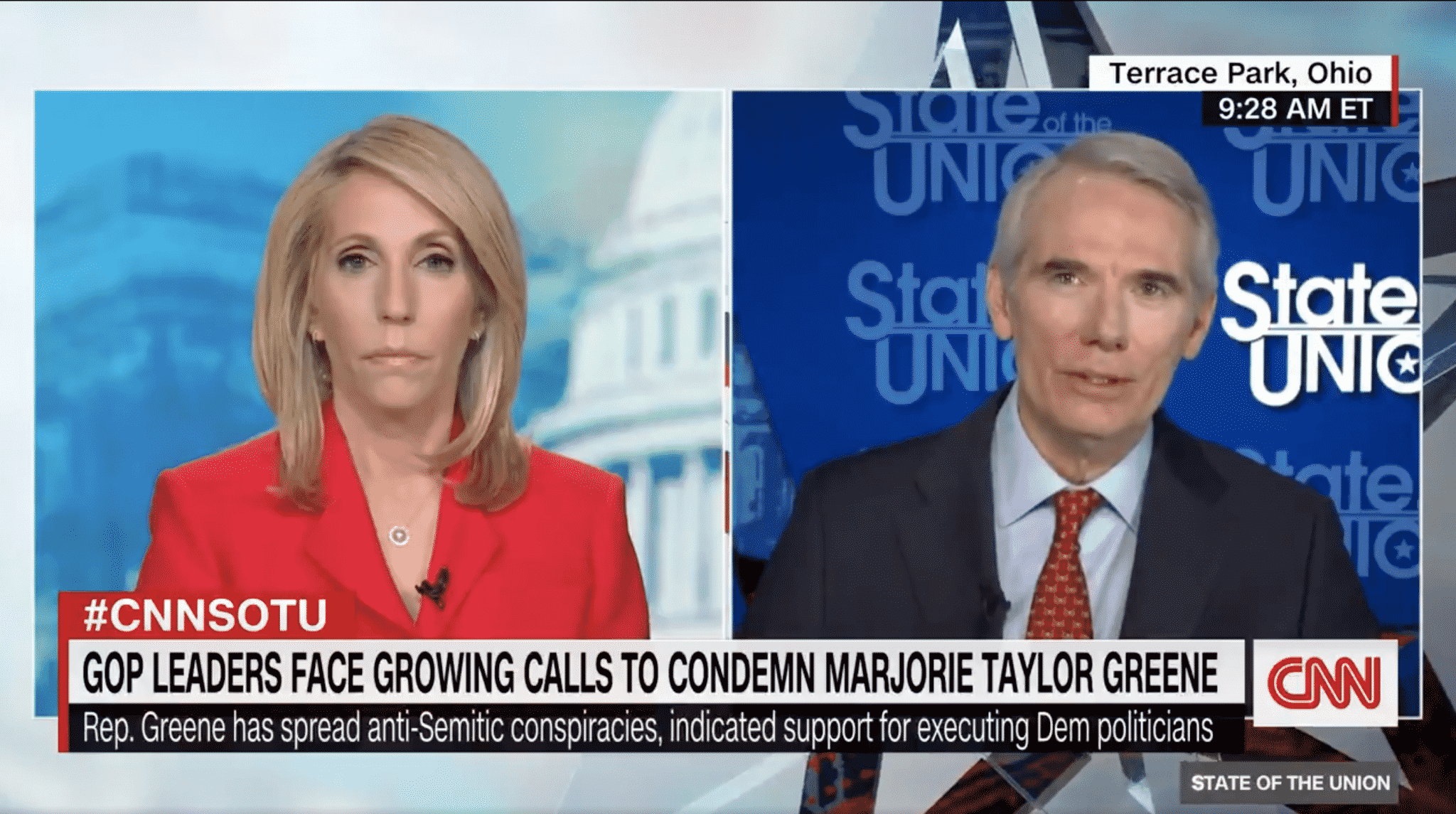 Sen. Rob Portman Urges GOP Leadership To Condemn Rep. Marjorie Taylor Greeneās Comments