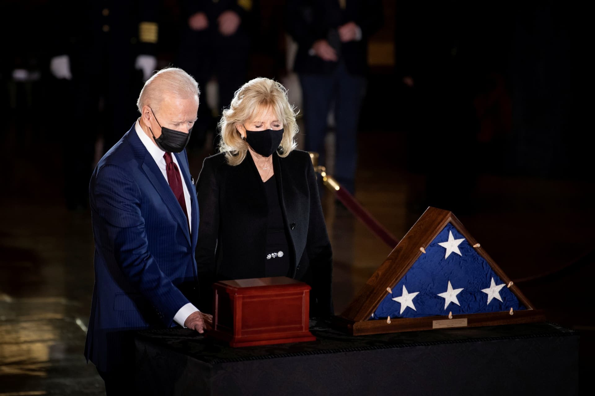 In Visit To Capitol, Biden Honors Police Officer Killed in Jan 6 Assault