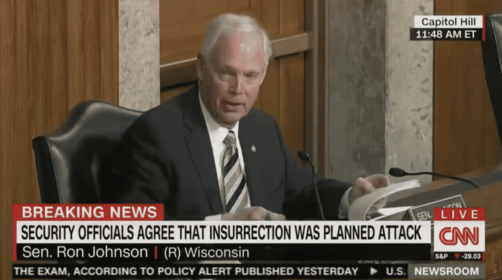 Sen. Ron Johnson Suggests âProvocateursâ and âFake Trump Protestersâ Planned the Capitol Riots