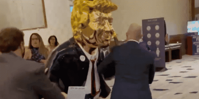 Golden Statue of Trump Wheeled Around CPAC — Video Goes Viral