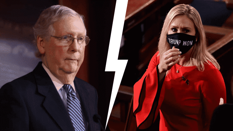 McConnell Calls Marjorie Taylor Greene’s ‘Loony Lies’ a ‘Cancer for the Republican Party’