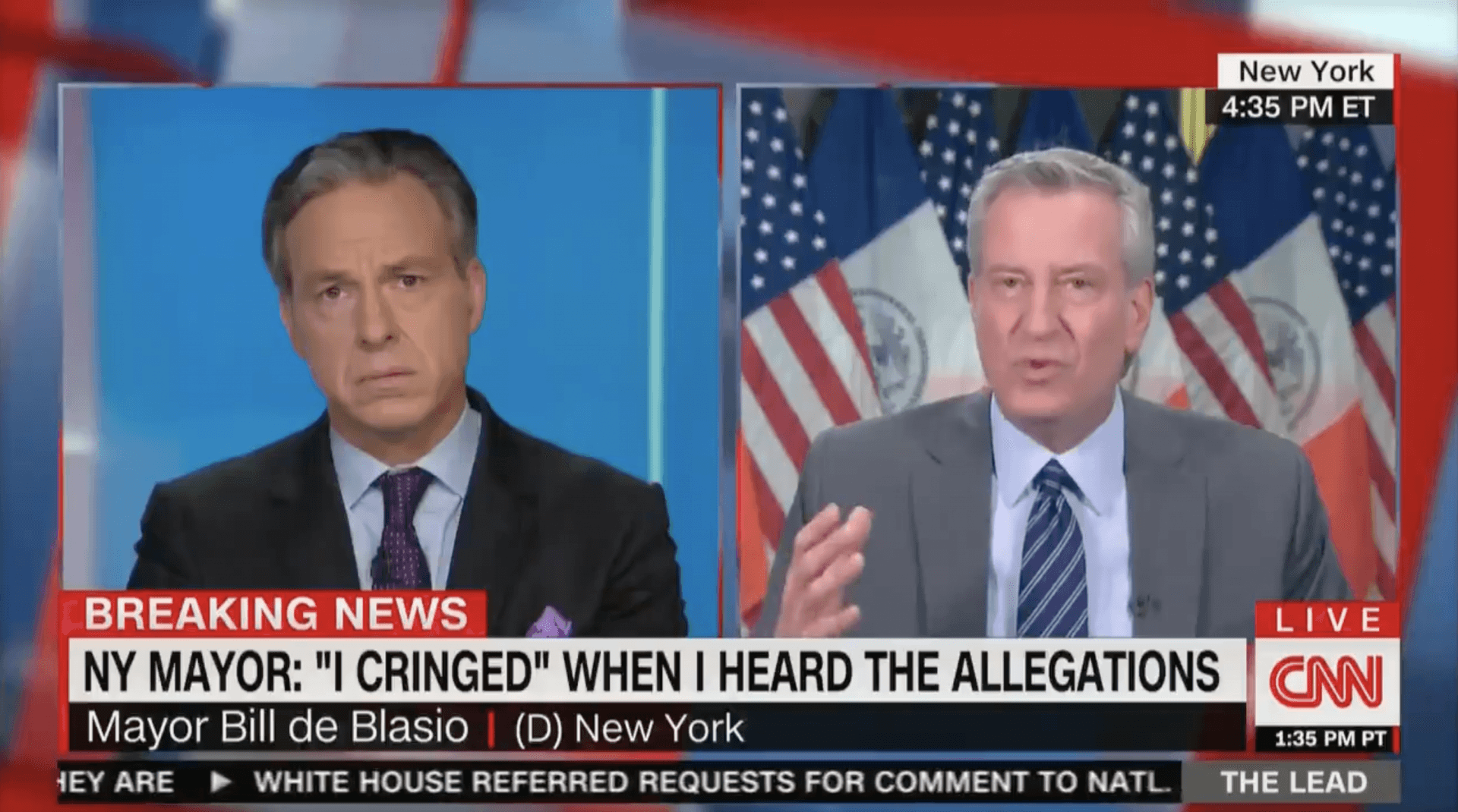 De Blasio Argues Cuomo Should Resign if ‘Any’ of the Allegations Against Him Are True