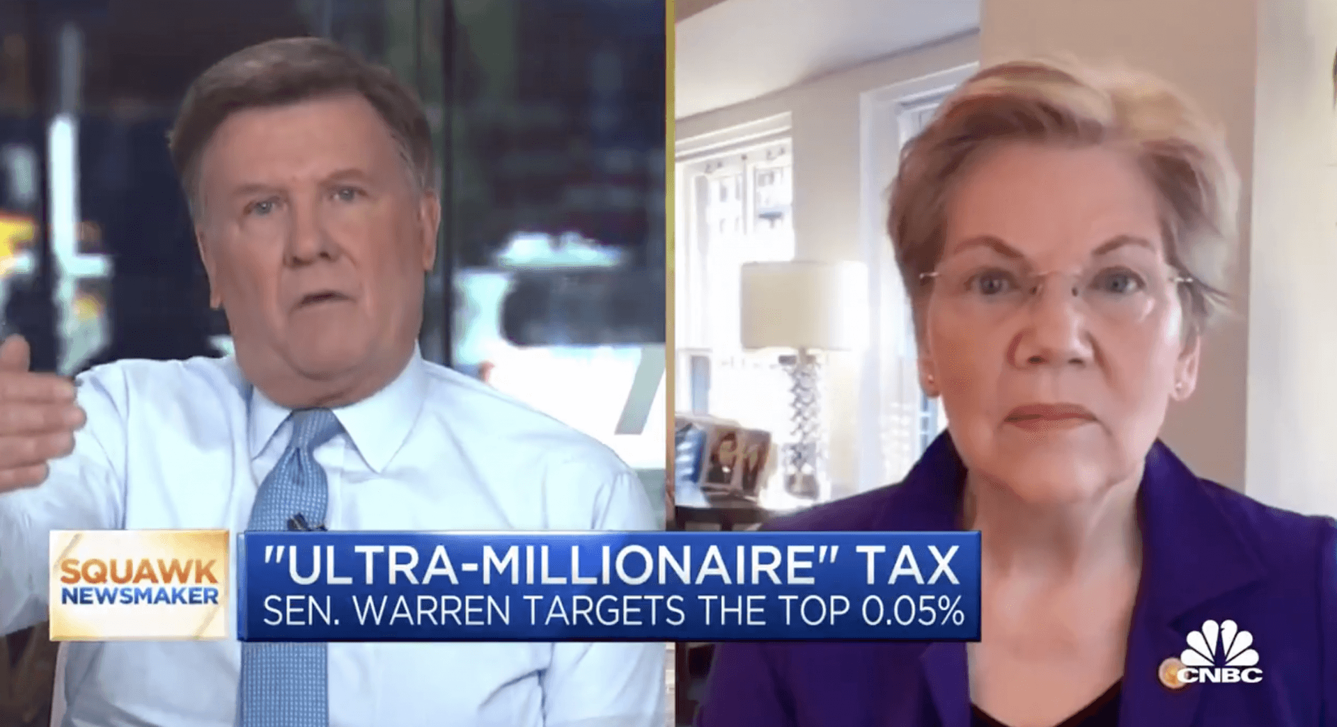 Warren Defends Her âUltra-Millionaire Tax Actâ Against Criticism From CNBC Host