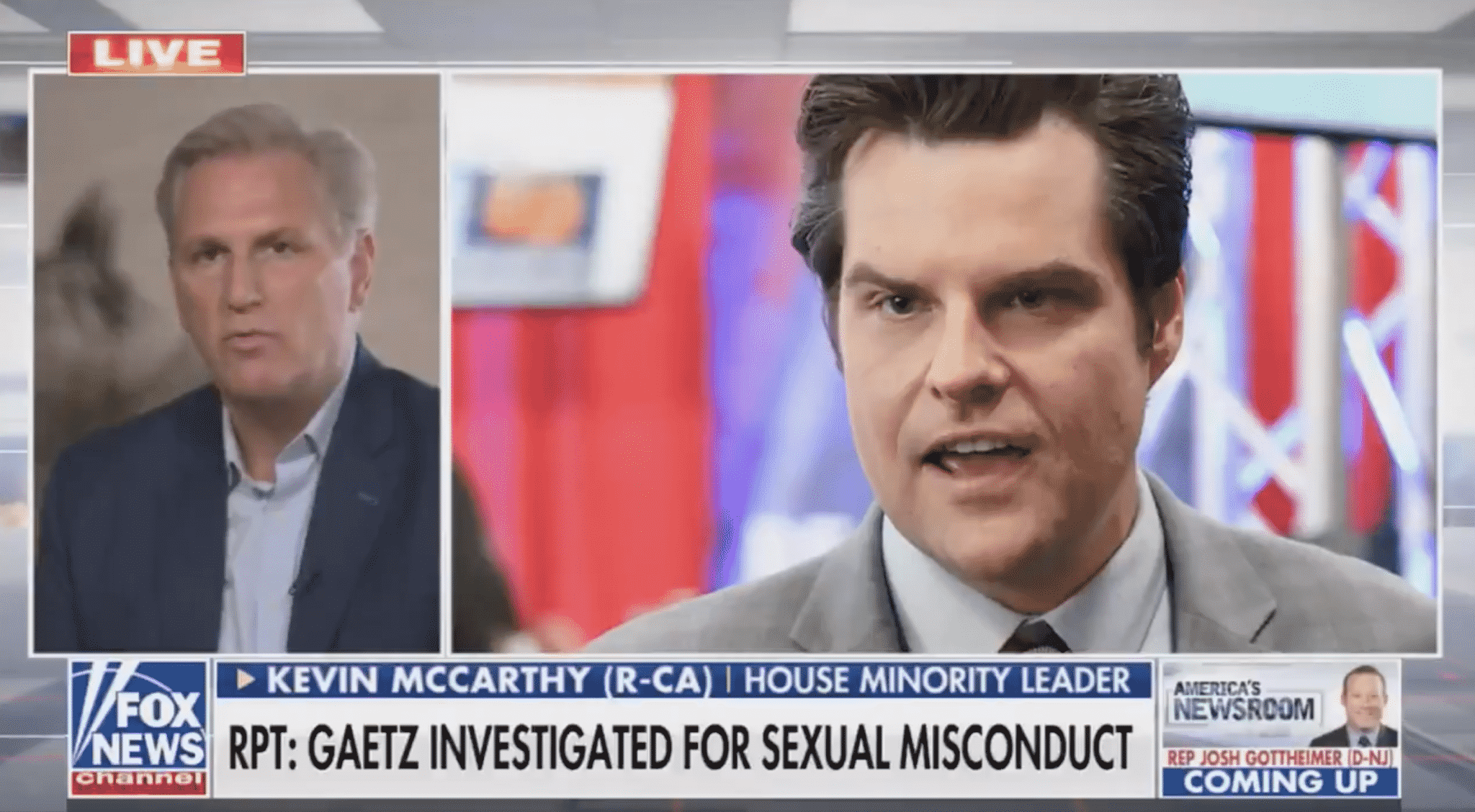 McCarthy Says Gaetz Could Be Removed From Committee if Sexual Misconduct Allegations Are True