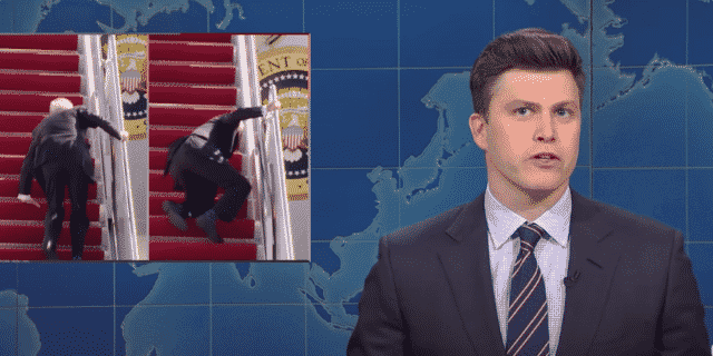 ‘SNL’ Mocks Biden Tripping up the Stairs of Air Force One 3 Times