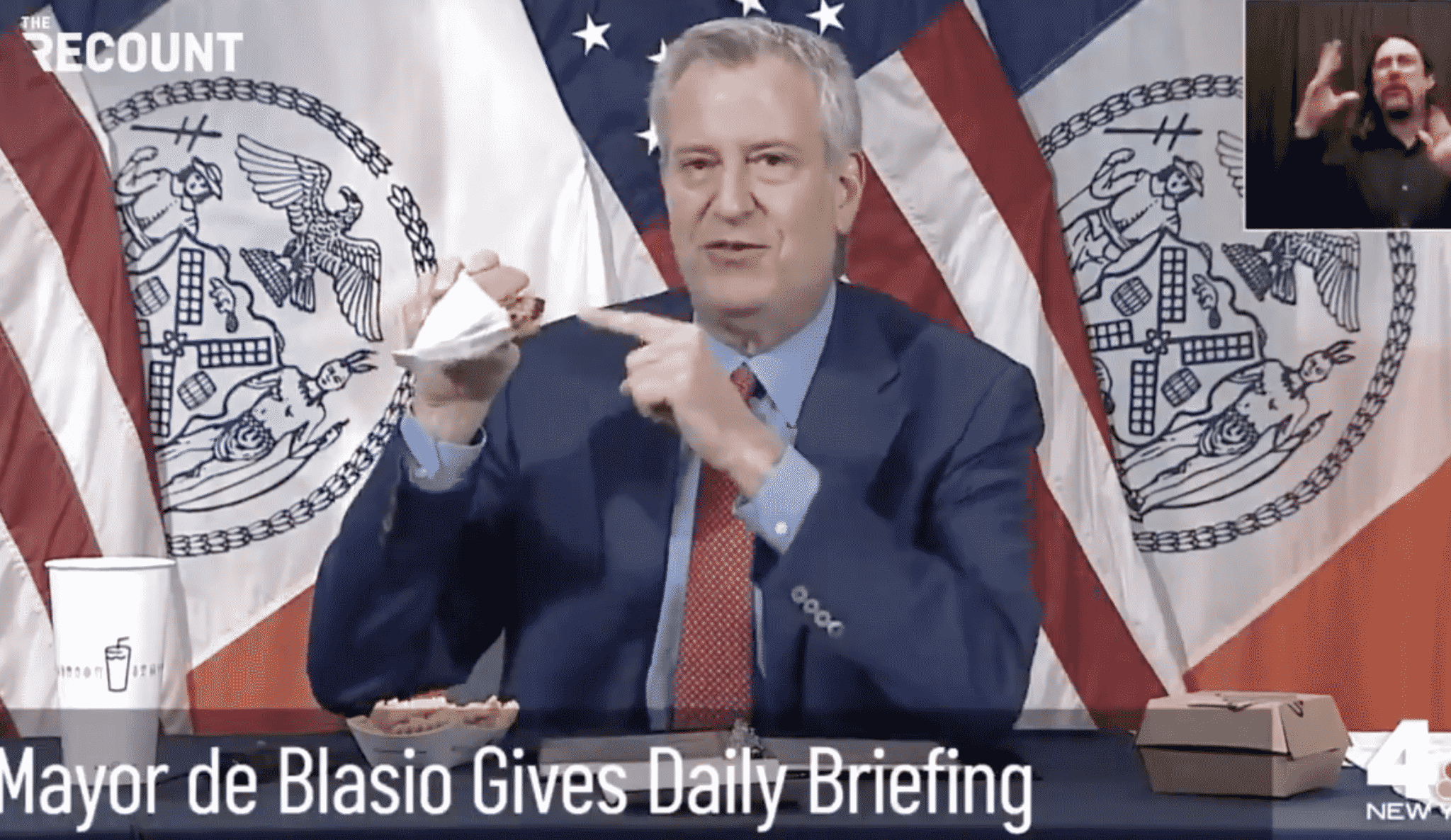 De Blasio Eats Shake Shack During Briefing: âFree Fries When You Get Vaccinatedâ