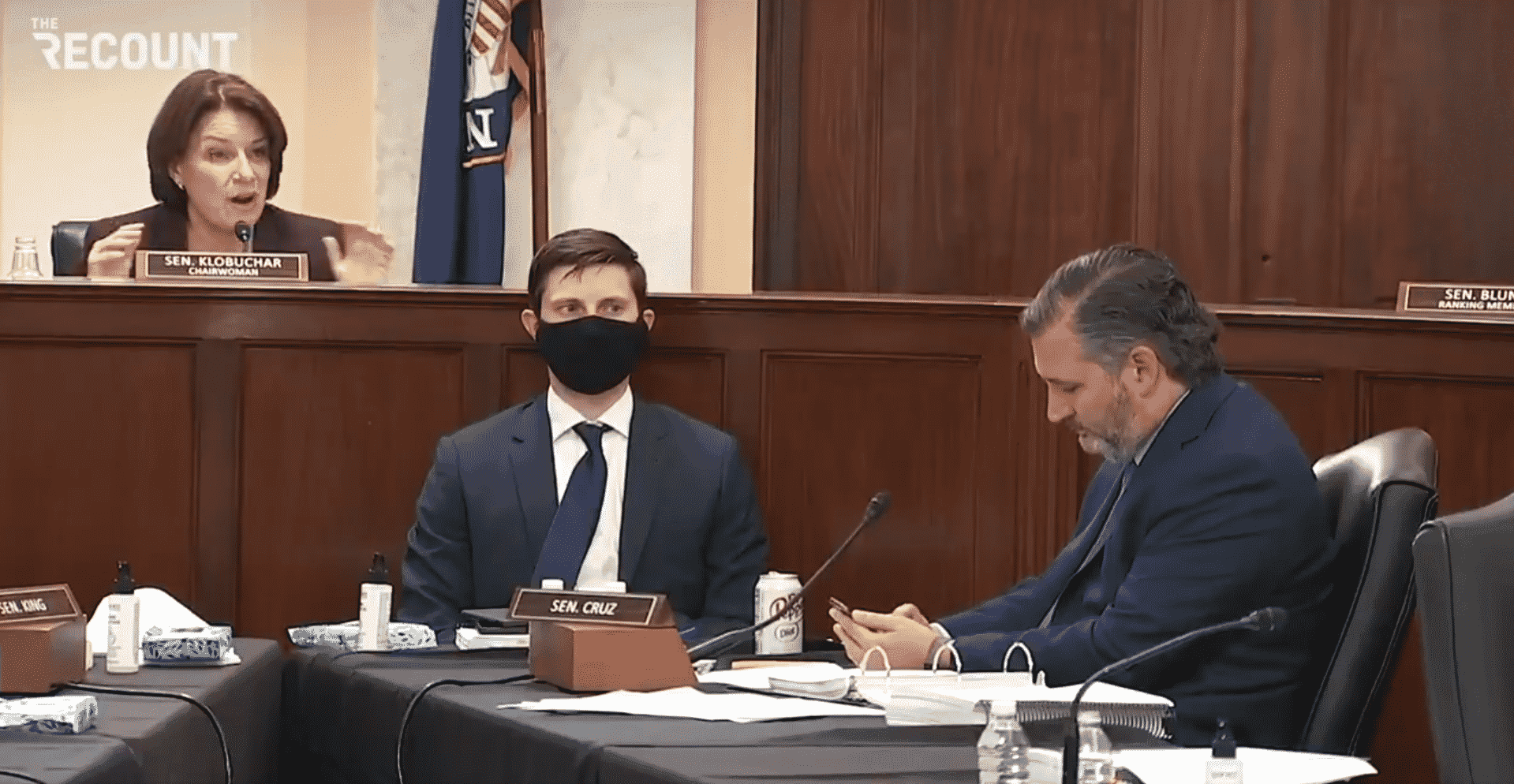 Cruz Appears To Tweet During Senate Hearing As Klobuchar Lays Into Him for Contesting the Election
