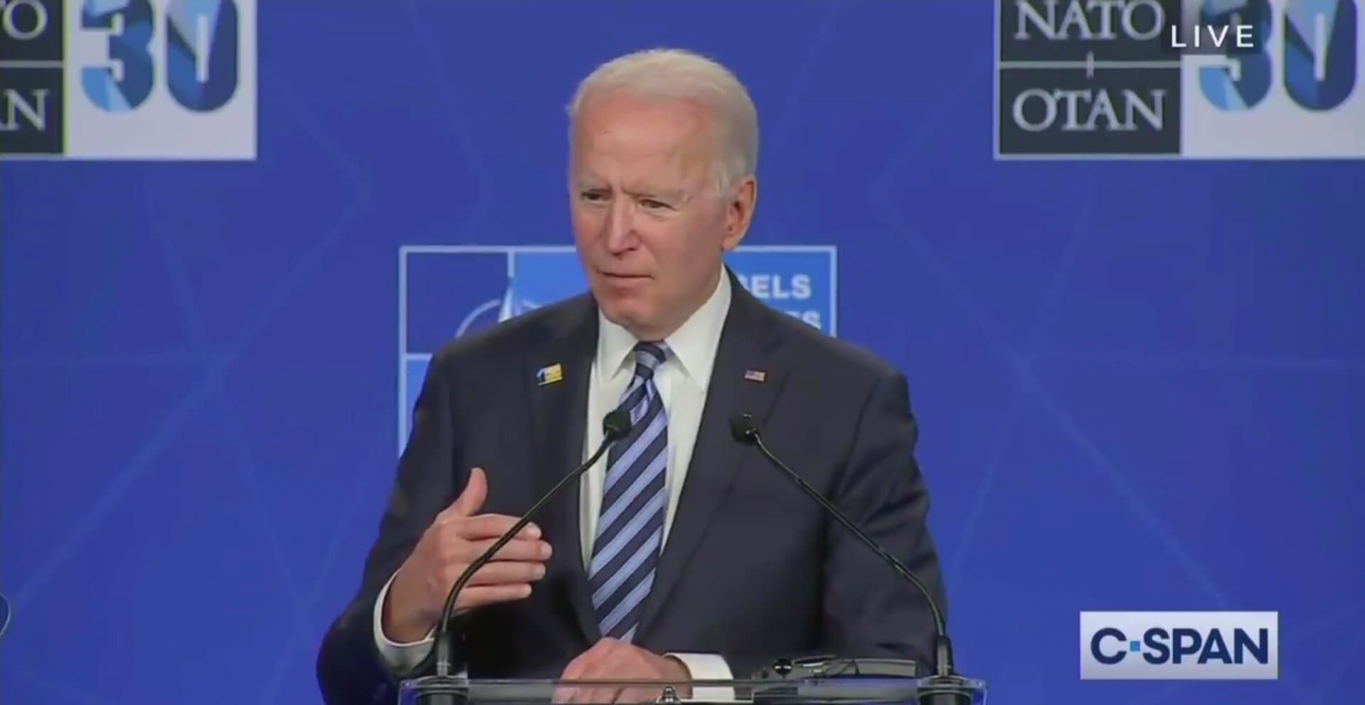 Biden Takes a Swipe at GOP While in Brussels: It Is âVastly Diminished in Numbersâ