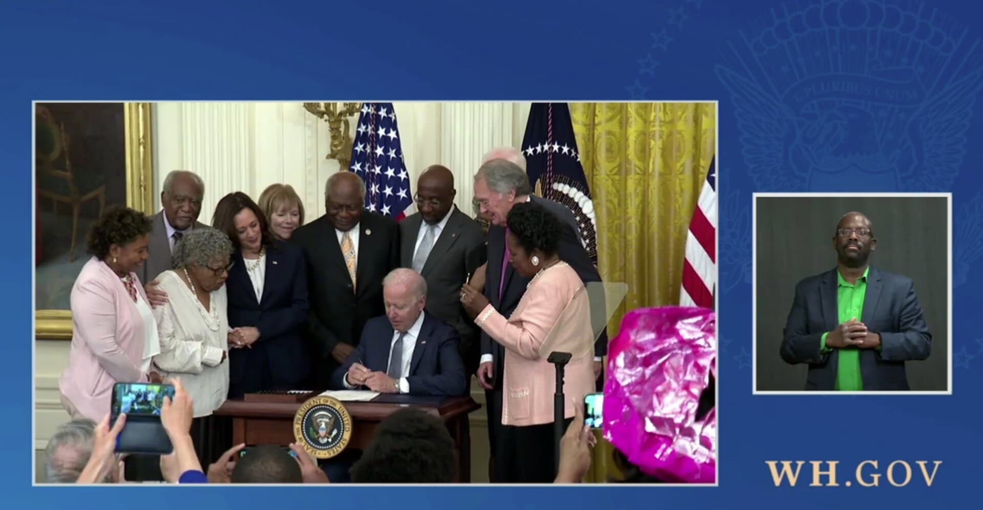 Biden Signs Bill Making Juneteenth a Federal Holiday