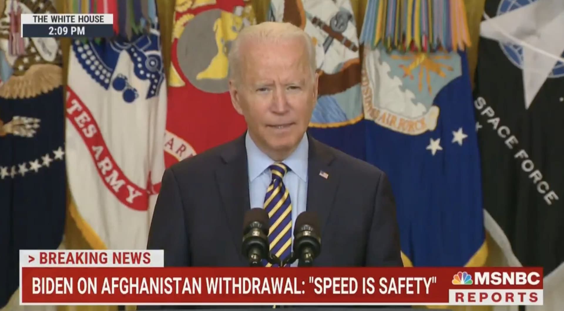 Biden Defends Troop Withdrawal: âWe Did Not Go to Afghanistan to Nation-Buildâ