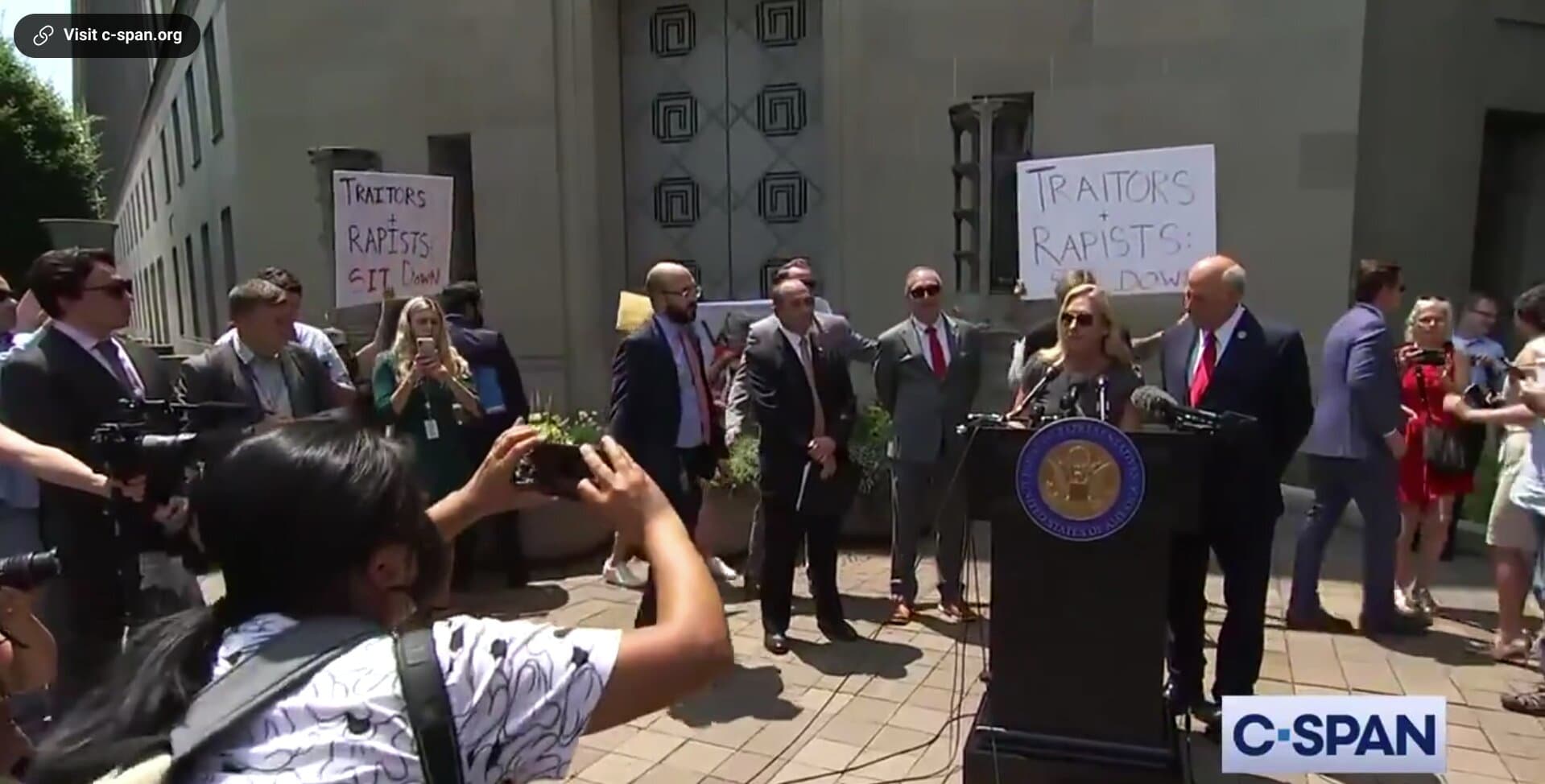 Hecklers Shut Down Greene, Gaetz Press Conference: ‘We Need To End It’