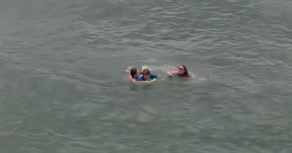 Drone Captures Incredible Moment Teen Risks Life to Save Mother and Son from Drowning in Deadly Riptide