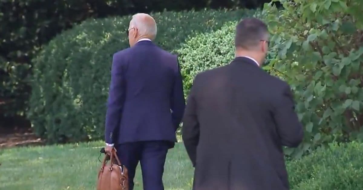 Lost Biden Wanders Onto Grass Even After Secret Service Handler Points Where To Walk