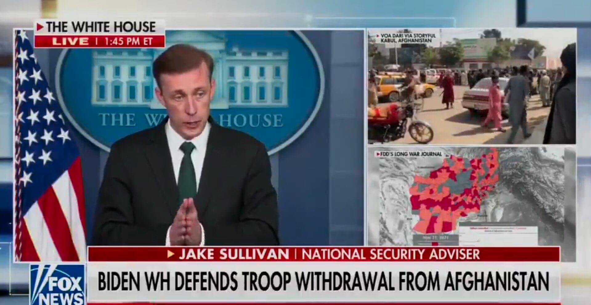 Natâl Security Adviser Claims âWe Were Clear-Eyedâ That Taliban Might Take Over â Biden Said It Was âHighly Unlikelyâ