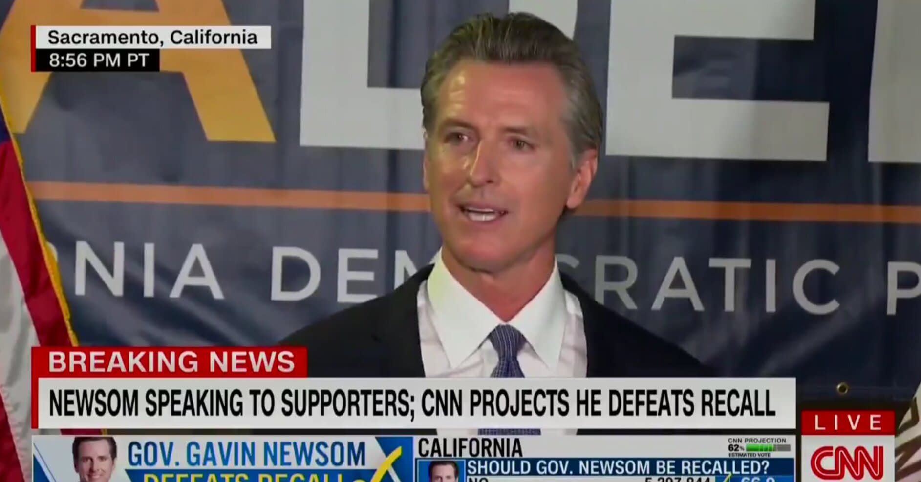 âDemocracy Is Not a Footballâ: Newsom Takes Swipe at Trump During Victory Speech