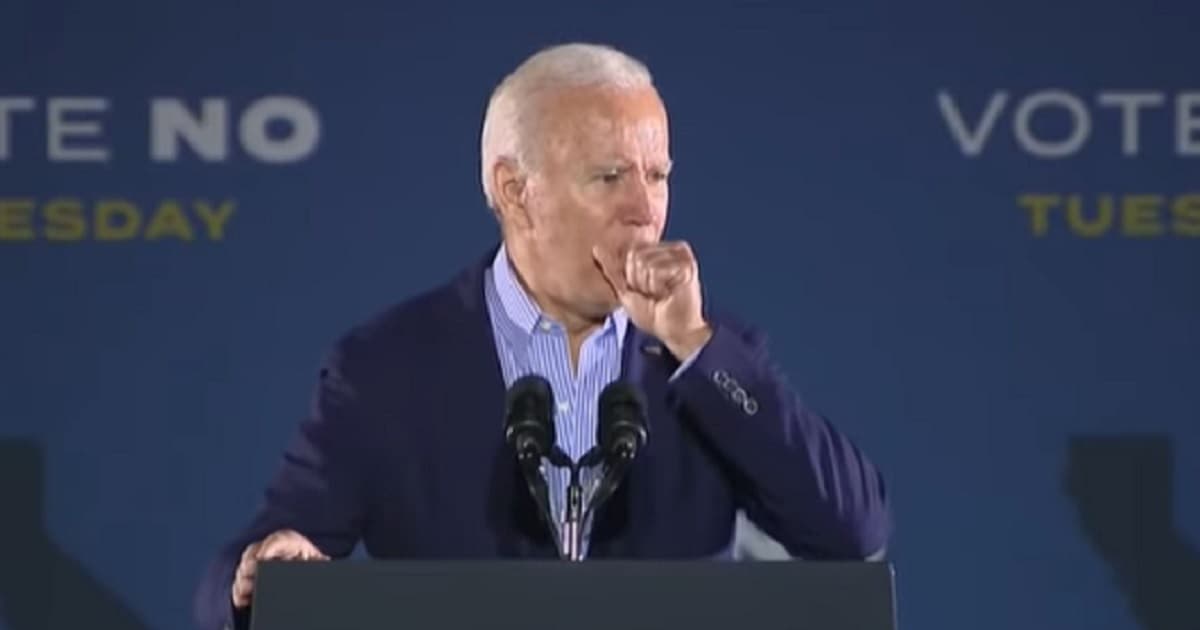 Watch: Bidenās Coughing Repeatedly Interrupts Entire Speech Rallying for Gavin Newsom