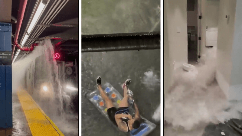Shocking Videos Show Devastating Flooding in NYC Area After Ida